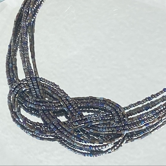 Metallic Beaded Necklace - Picture 7 of 8